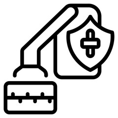 Mechanic icon symbol sign from modern industry collection in line syle for mobile concept and web apps design. Business and machine related vector line icon.