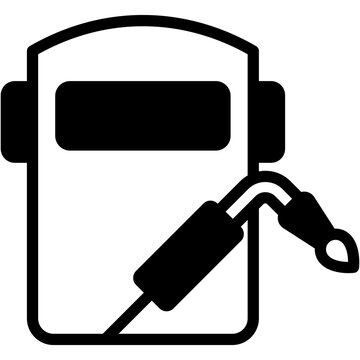 black welding mask with torch clip art preview