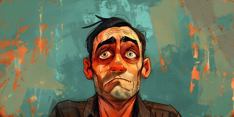 A man with a worried expression on his face