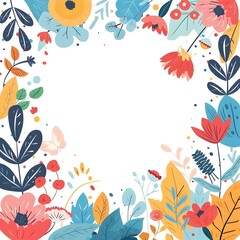 Playful Children s Frame with Cute and Bright Colors Ideal for Kids Party Invitations or Frame Background Concept