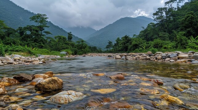 River with Kali Stones