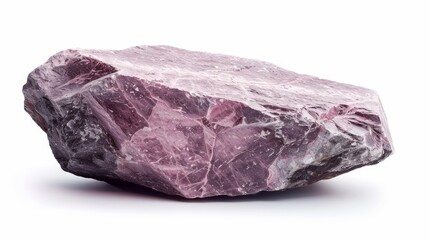 Poudretteite stone, photographed in the studio on a white background, showing the surface details and beautiful color of the stone, Ai generated Images