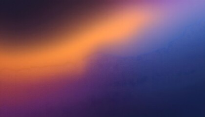 A grainy color gradient background featuring orange, purple, blue, yellow, and pink hues with a glowing abstract shape on a black noise texture. Includes copy space.