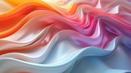 Fototapeta premium Abstract Gradients Color Blending: A 3D image demonstrating the art of color blending through abstract gradients