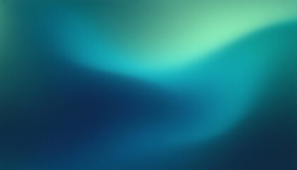 Fototapeta premium A teal, green, and blue gradient background with a glowing, grainy noise texture.
