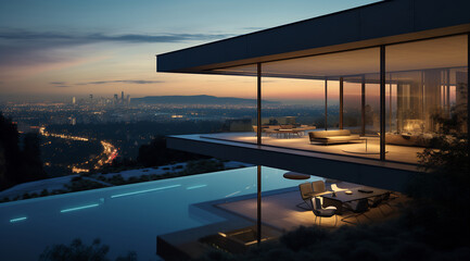 Fototapeta premium City Lights and Evening Delights