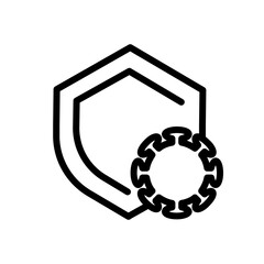 shield protection icon outline