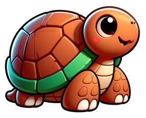 Fototapeta premium cute orange turtle 