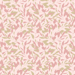 Pink and Green Brunches Seamless © Yona