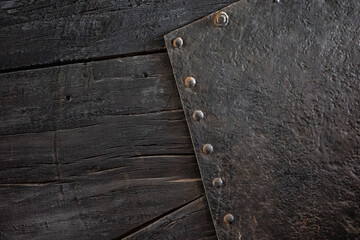 background of  old wooden ship covering