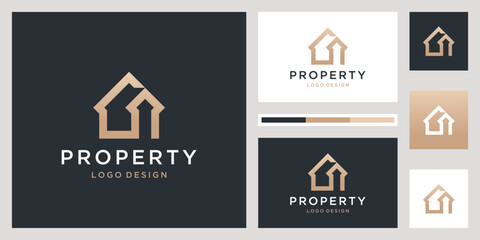 Luxury house  vector logo design inspiration