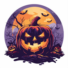 Helloween vector illustration for t-shirt	

