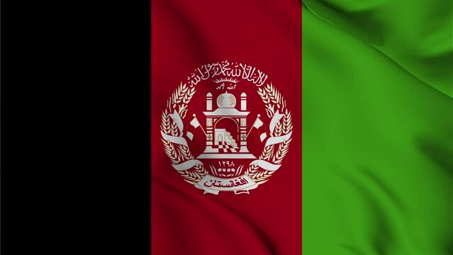 Afghanistan flag animation for background in 4k. Happy independence day Afghanistan national flag waving. Patriotism symbol. Flag motion graphics. Flag moving