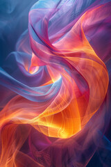 Obraz premium An infinity loop made of neon lights, with flowing light trails that extend beyond the loops,