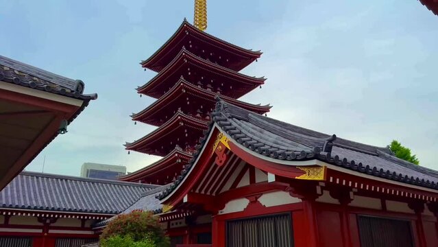 Pagoda at Senso-ji Temple in Tokyo