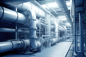 Obraz premium Modern Industrial Piping Network