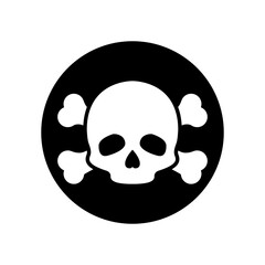 Skull and Bones vector icon. danger illustration sign. poison symbol or logo.