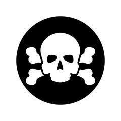 Skull and Bones vector icon. danger illustration sign. poison symbol or logo.