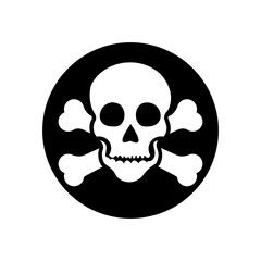 Skull and Bones vector icon. danger illustration sign. poison symbol or logo.