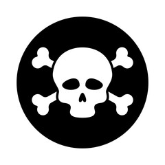 Fototapeta premium Skull and Bones vector icon. danger illustration sign. poison symbol or logo.