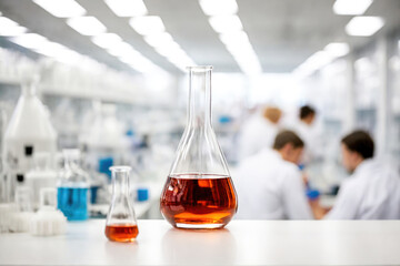 glassware in laboratory