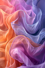 Obraz premium Abstract gradient curves in pastel hues, forming soft and gentle waves that evoke a sense of peace and tranquility,