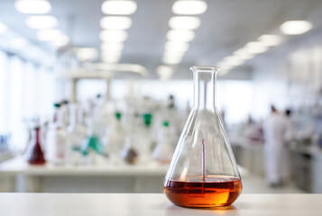 glassware in laboratory