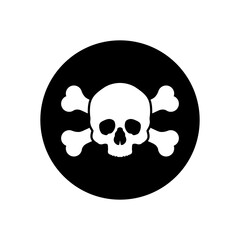 Skull and Bones vector icon. danger illustration sign. poison symbol or logo.