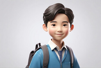 Portrait of an asian boy student