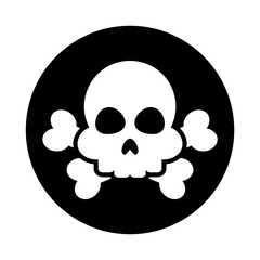 Skull and Bones vector icon. danger illustration sign. poison symbol or logo.