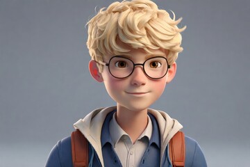 Portrait of a student in glasses