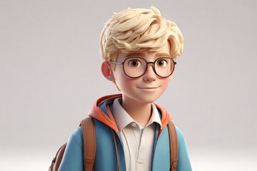 Portrait of a student in glasses