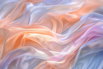 Obraz premium Light Flowing Fabric in Wind with Soft Pastel Colors