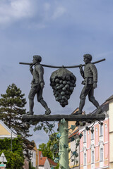 Typical small town Poysdorf - wine center, Lower Austria, Austria