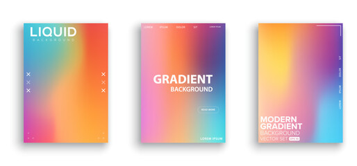 Abstract liquid background layout. Bright color blend. Blurred fluid effect. Gradient mesh. Mockup modern design template for posters, ad banners, brochures, flyers, covers, websites. EPS vector image