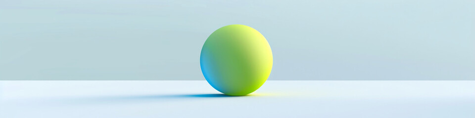 AI art, yellow green and light blue sphere