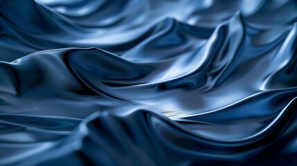 Obraz premium Enigmatic steel blue waves weaving a silent narrative