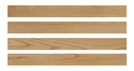 set of wooden boards isolated
