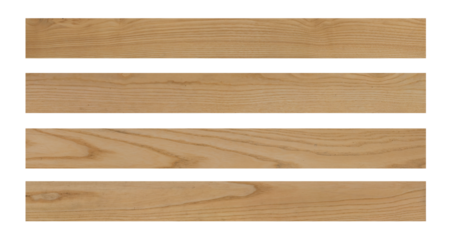 set of wooden boards isolated