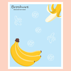 Brochure concept of summer fruit banana in abstract style, cover template for brochure, flyer, and poster use