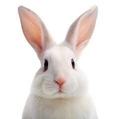 Obraz premium White rabbit portrait on white background