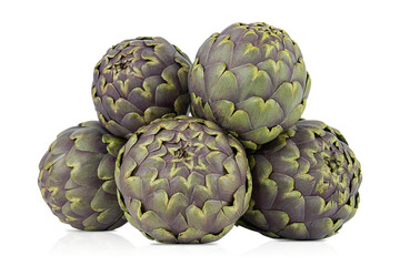 Artichokes isolated on a transparent background.