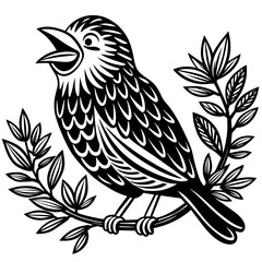 a-bird-is-sitting-on-branch-illustration-and-laugh