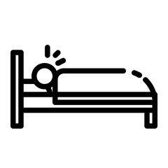 fast asleep cutline icon style