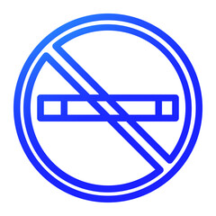No Smoking gradient icon style