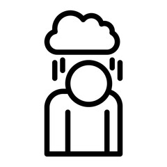 gloomy line icon style