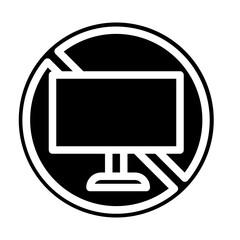 Don't monitor it for too long solid icon style