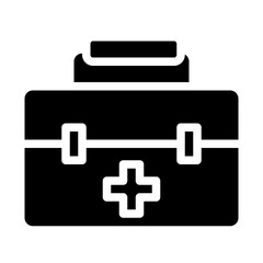 doctor's suitcase solid icon style