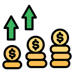 graph, upward arrow, money, chart, profit