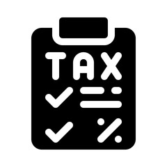 taxes glyph icon